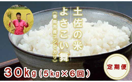 【お米定期便】おいしい土佐の米よさこい舞（偶数月５kg）