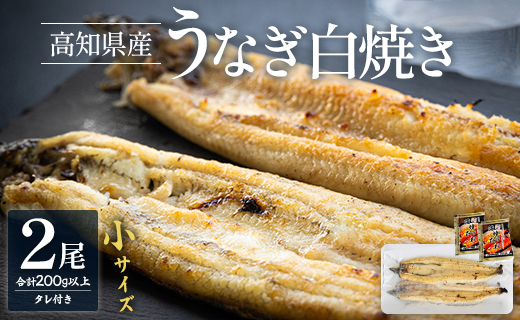 吉川水産 高知県産うなぎの白焼き 小サイズ（100～120ｇ）×2尾 タレ付き