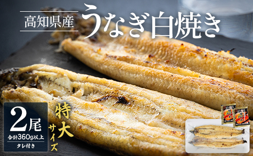 吉川水産 高知県産うなぎの白焼き 特大サイズ（180～210ｇ）×2尾 タレ付き 3C-238
