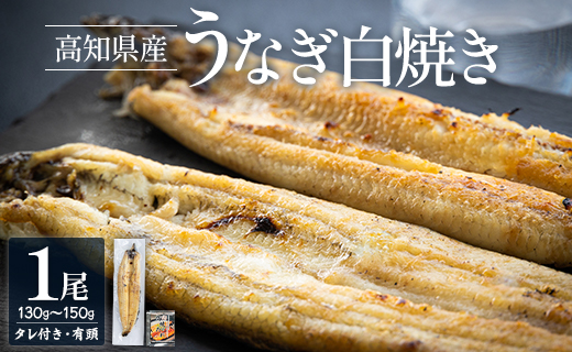 高知県産うなぎの白焼き 130～150g×1尾 エコ包装 国産 うなぎ 白焼き 鰻 冷凍 高知