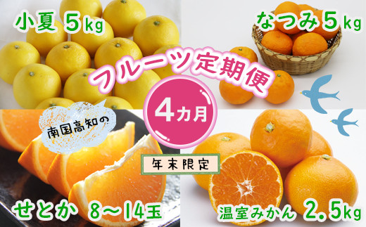 【定期便】柑橘お楽しみ定期便4回コース Wku-0036